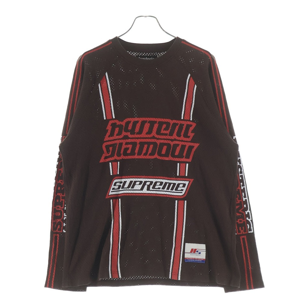 SUPREME(シュプリーム) 24AW ×HYSTERIC GLAMOUR Mesh L/S Top ヒステリックグラマー メッシュロングスリーブトップ ブラウン