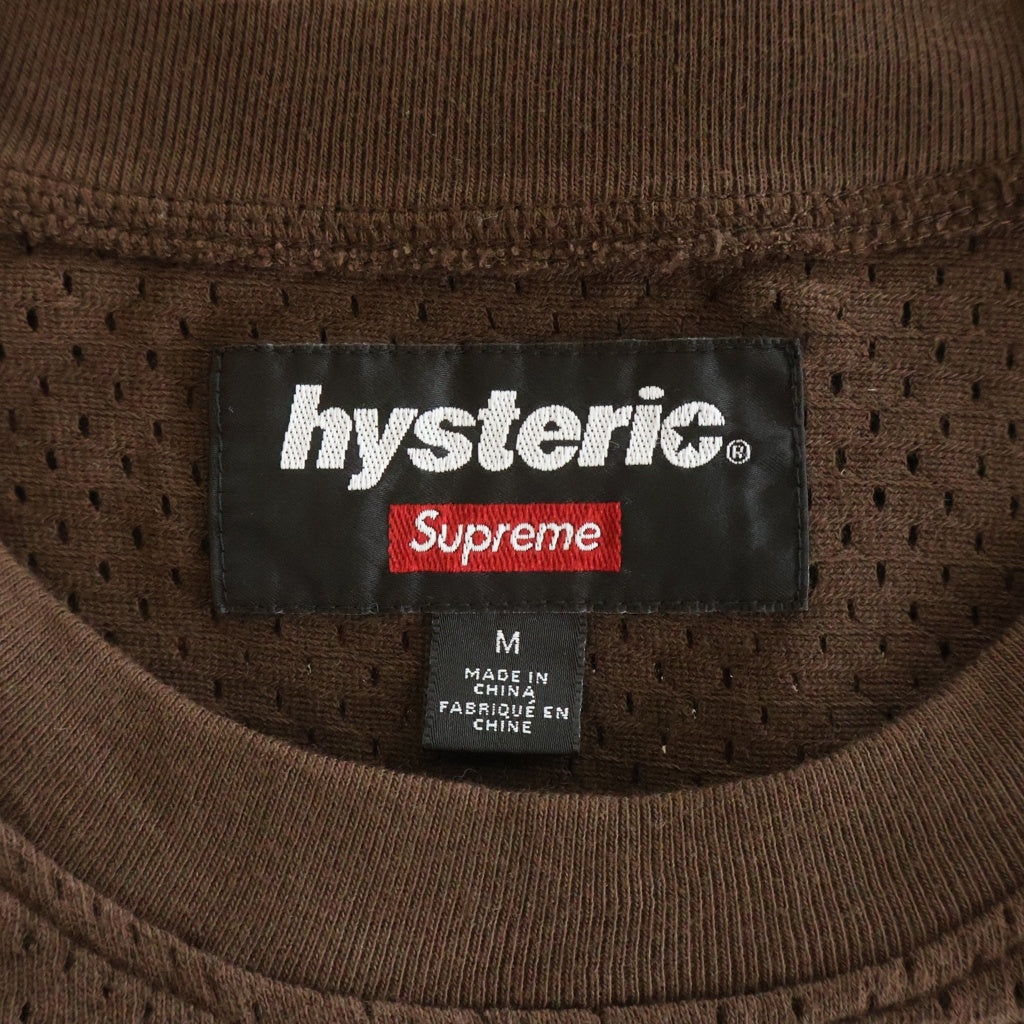 SUPREME(シュプリーム) 24AW ×HYSTERIC GLAMOUR Mesh L/S Top ヒステリックグラマー メッシュロングスリーブトップ ブラウン