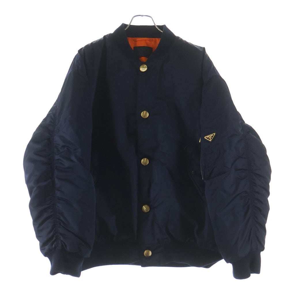 PRADA(プラダ) Re Nylon リナイロン 中綿ボンバージャケット ネイビー SGC674 SWA0 1WQ8