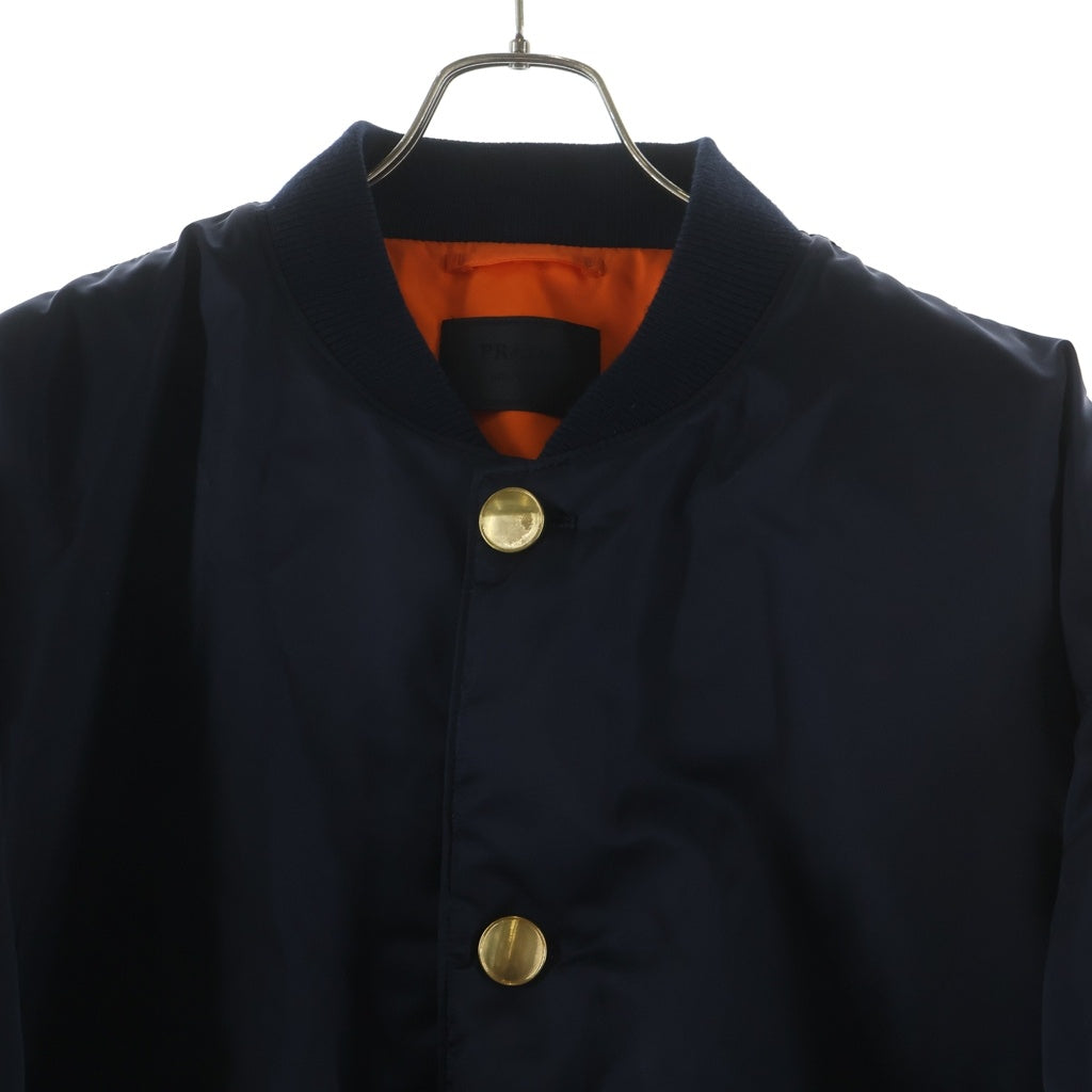 PRADA(プラダ) Re Nylon リナイロン 中綿ボンバージャケット ネイビー SGC674 SWA0 1WQ8