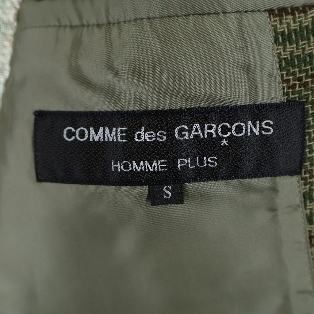 COMME des GARCONS HOMME PLUS(コムデギャルソンオムプリュス) 92SS チェックテーラードジャケット PJ-11010S カーキ
