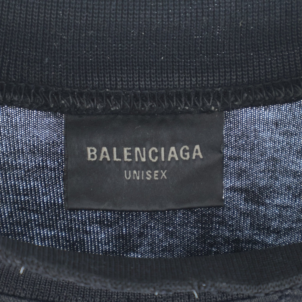 BALENCIAGA(バレンシアガ) 24AW ZL/S Double Front T-Shirts パリムーンプリント ロングスリーブ 長袖Tシャツカットソー 791613 ブラック