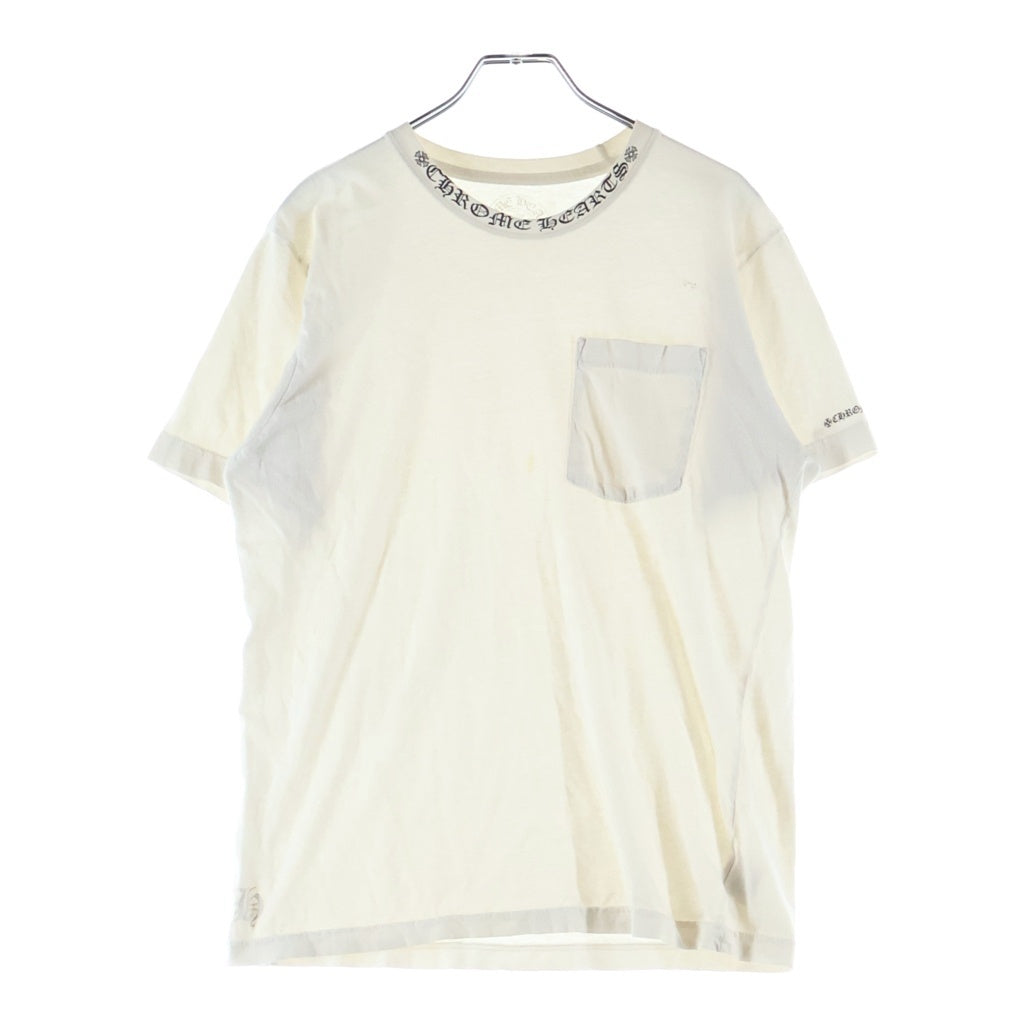 CHROME HEARTS(クロムハーツ) CH T-SHIRT ネックロゴ 半袖Tシャツ ホワイト