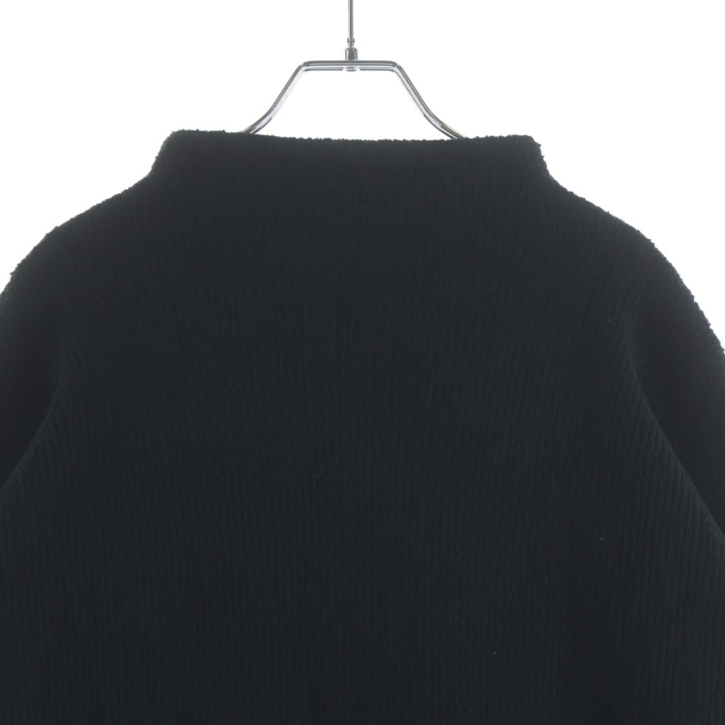 CHROME HEARTS(クロムハーツ) ハラコクロスパッチ ハイネック ニットセーター ブラック