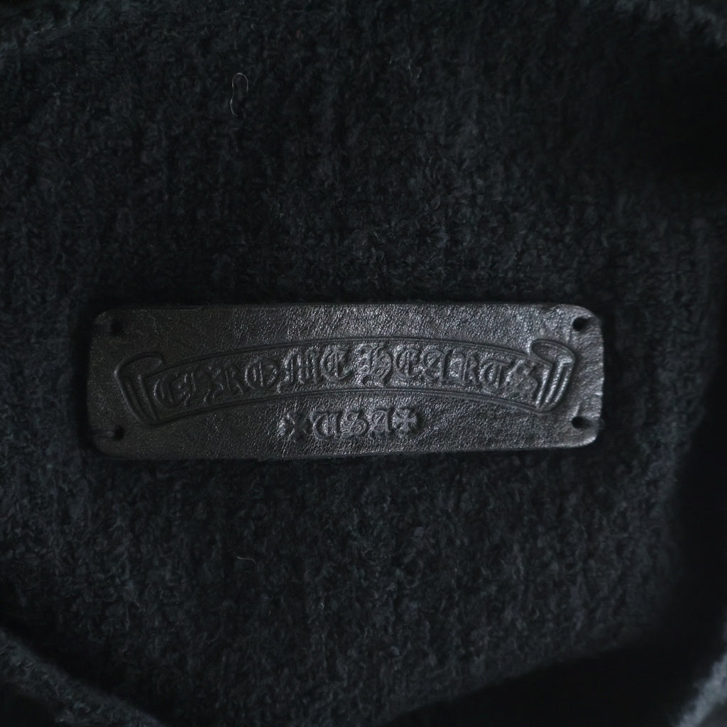 CHROME HEARTS(クロムハーツ) ハラコクロスパッチ ハイネック ニット