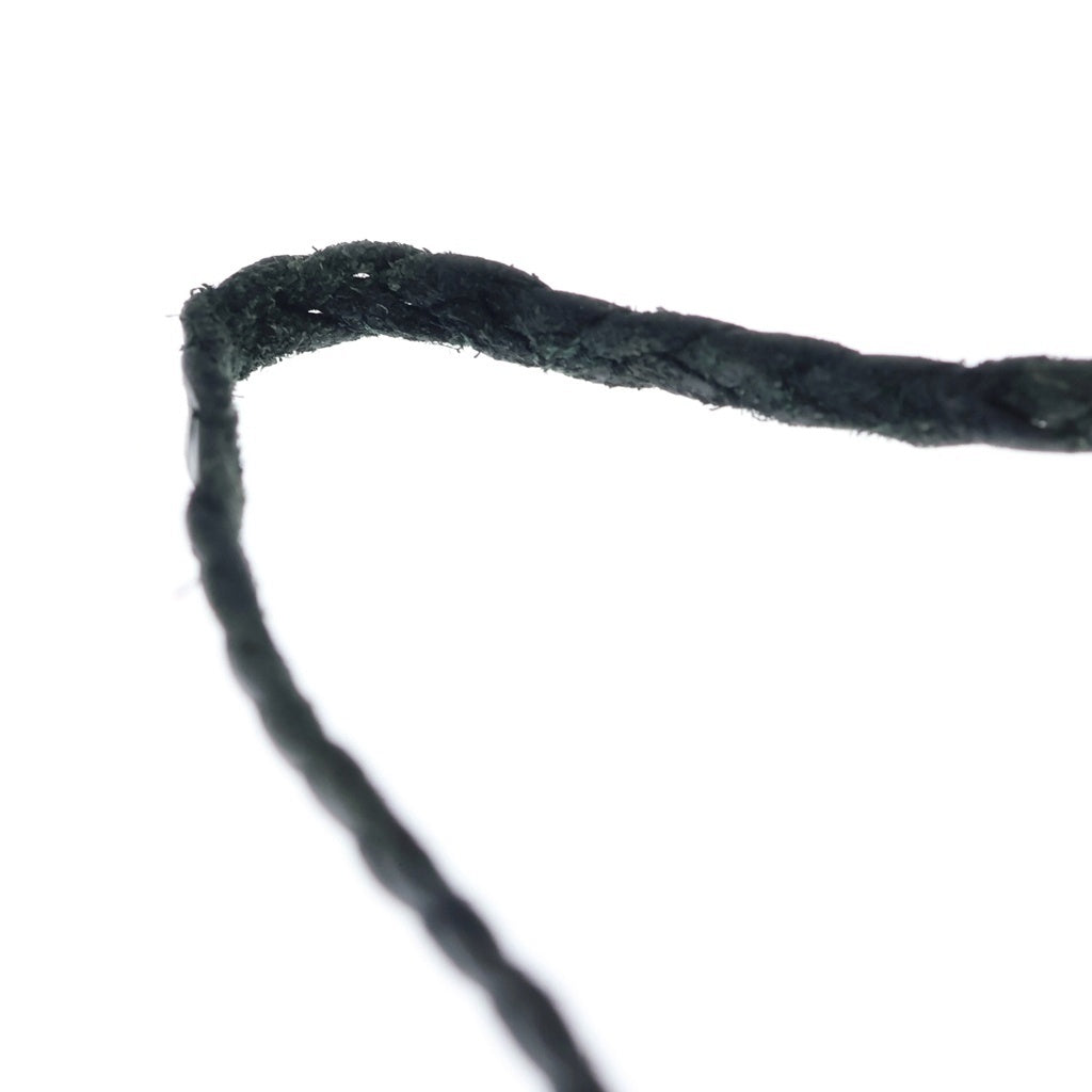 CHROME HEARTS(クロムハーツ) LEATHER BRAID スクロールレザーブレード シルバーネックレス ブラック/シルバー