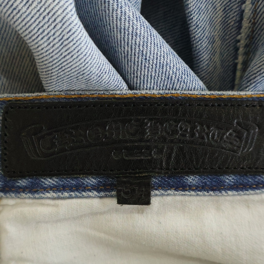 CHROME HEARTS(クロムハーツ) ×Levi's 501 VNTG LEATHER CROSS PATCH JEANS ×リーバイス 501 ヴィンテージ レザークロスパッチ ジーンズ デニムパンツ インディゴ