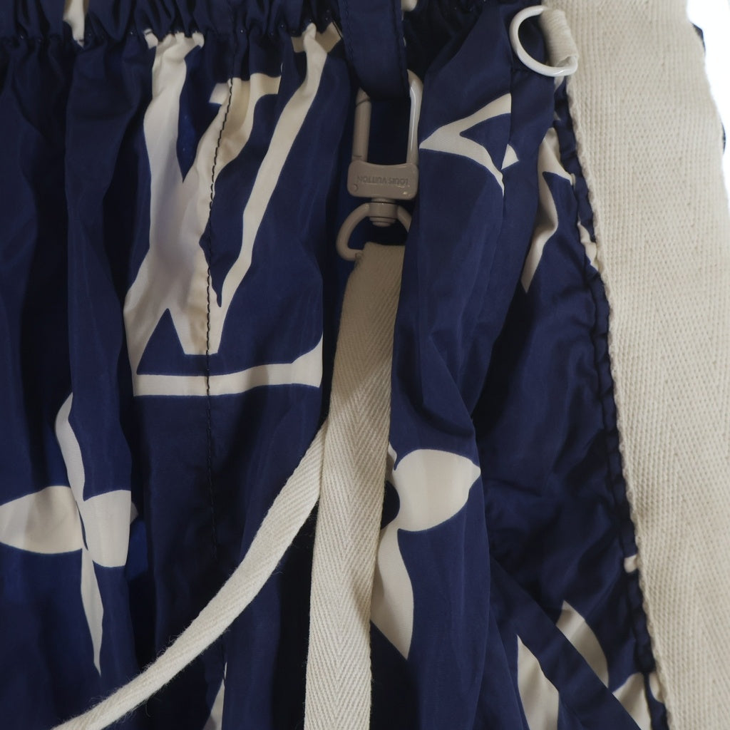 LOUIS VUITTON(ルイヴィトン) 20SS モノグラムナイロン パンツ ブルー×ホワイト FJPA06UUE レディース