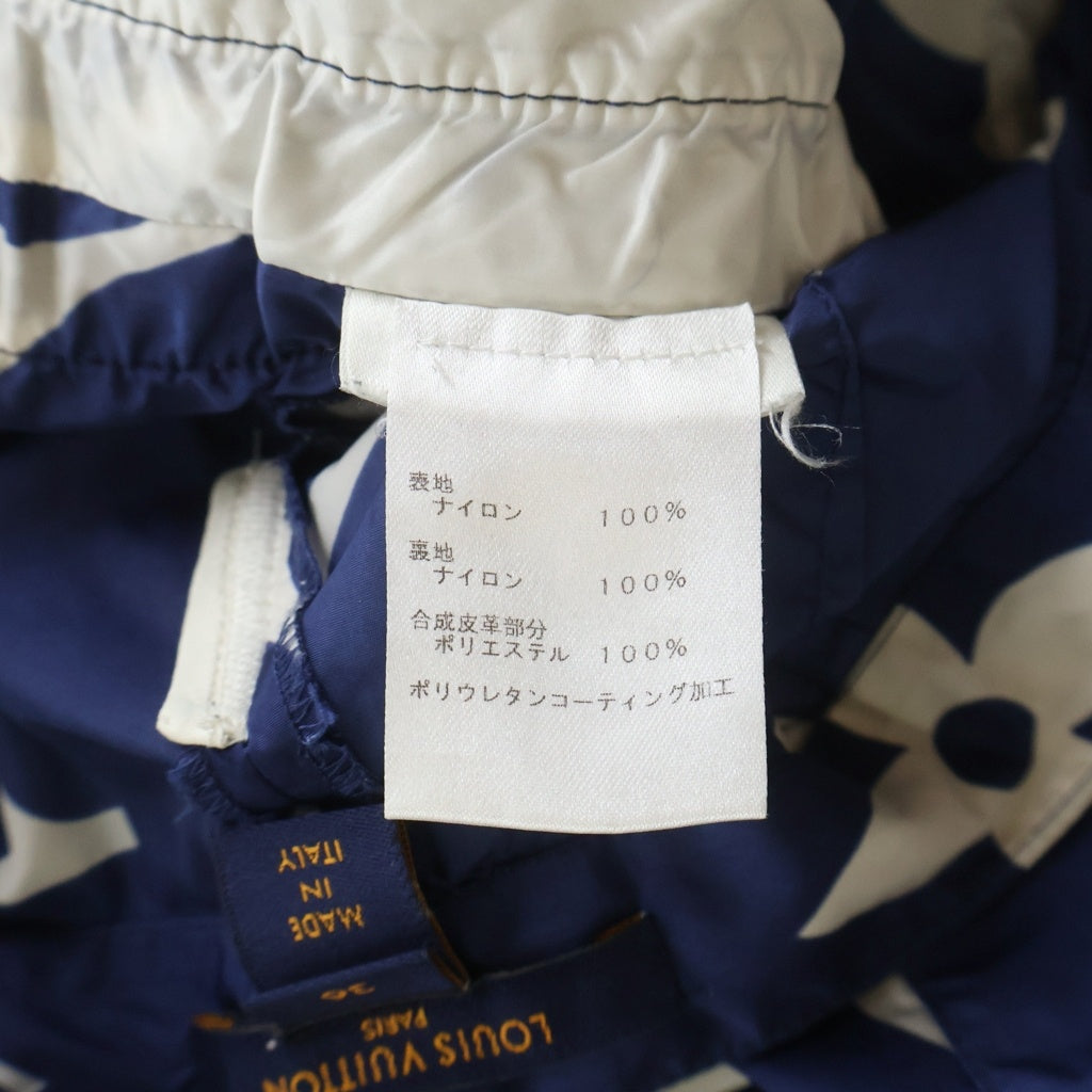 LOUIS VUITTON(ルイヴィトン) 20SS モノグラムナイロン パンツ ブルー×ホワイト FJPA06UUE レディース
