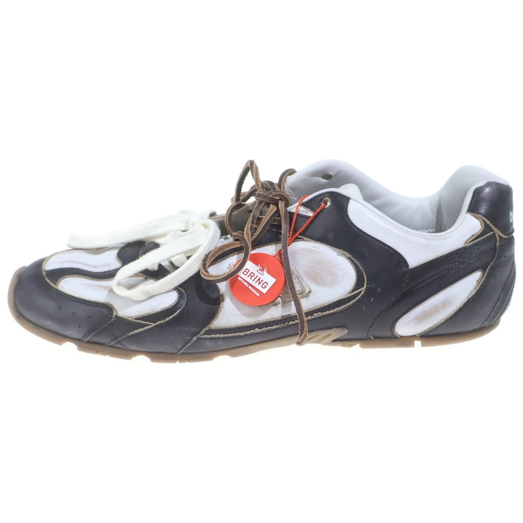miumiu(ミュウミュウ) ×NEW BALANCE レザーローカットスニーカー 42 5E165E ブラック/ホワイト