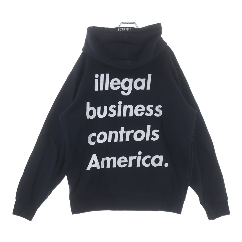 SUPREME(シュプリーム) 18SS Illegal Business Hooded Sweatshirt イリーガルビジネスフーデッドスウェットシャツ パーカー ブラック