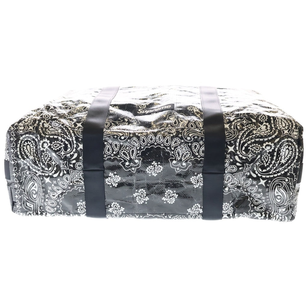 SUPREME(シュプリーム) 21SS Bandana Tarp Duffle Bag バンダナタープ ボックスロゴ ショルダーハンドダッフルバッグ ブラック レディース