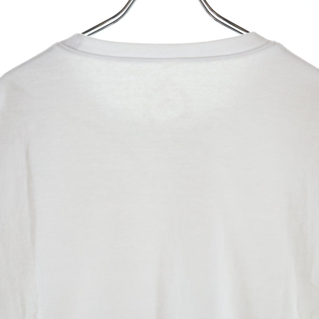 CHROME HEARTS(クロムハーツ) LOVE YOU NECK LOGO ラブユー ネックロゴ 袖フローラルプリント クルーネックスウェット ホワイト