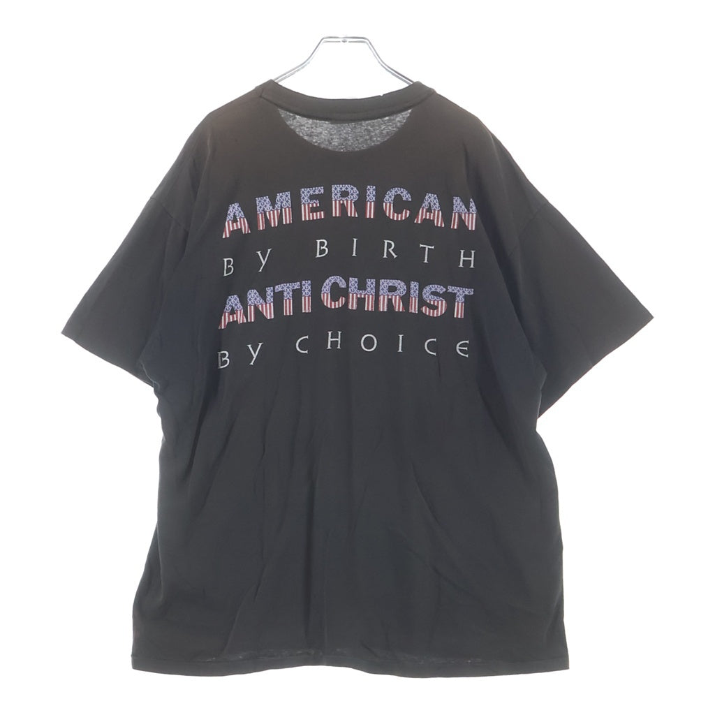 VINTAGE(ヴィンテージ) 90s MARILYN MANSON 星条旗プリントTシャツ 半袖カットソー ブラック