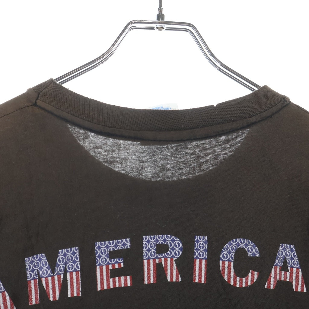 VINTAGE(ヴィンテージ) 90s MARILYN MANSON 星条旗プリントTシャツ 半袖カットソー ブラック