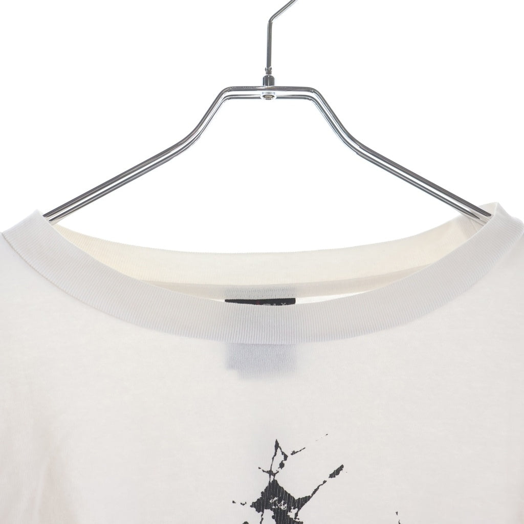 SAINT MICHAEL(セントマイケル) 22SS 両面グラフィックプリント 長袖Tシャツカットソー ホワイト/ブラック SM-S22-0000-028