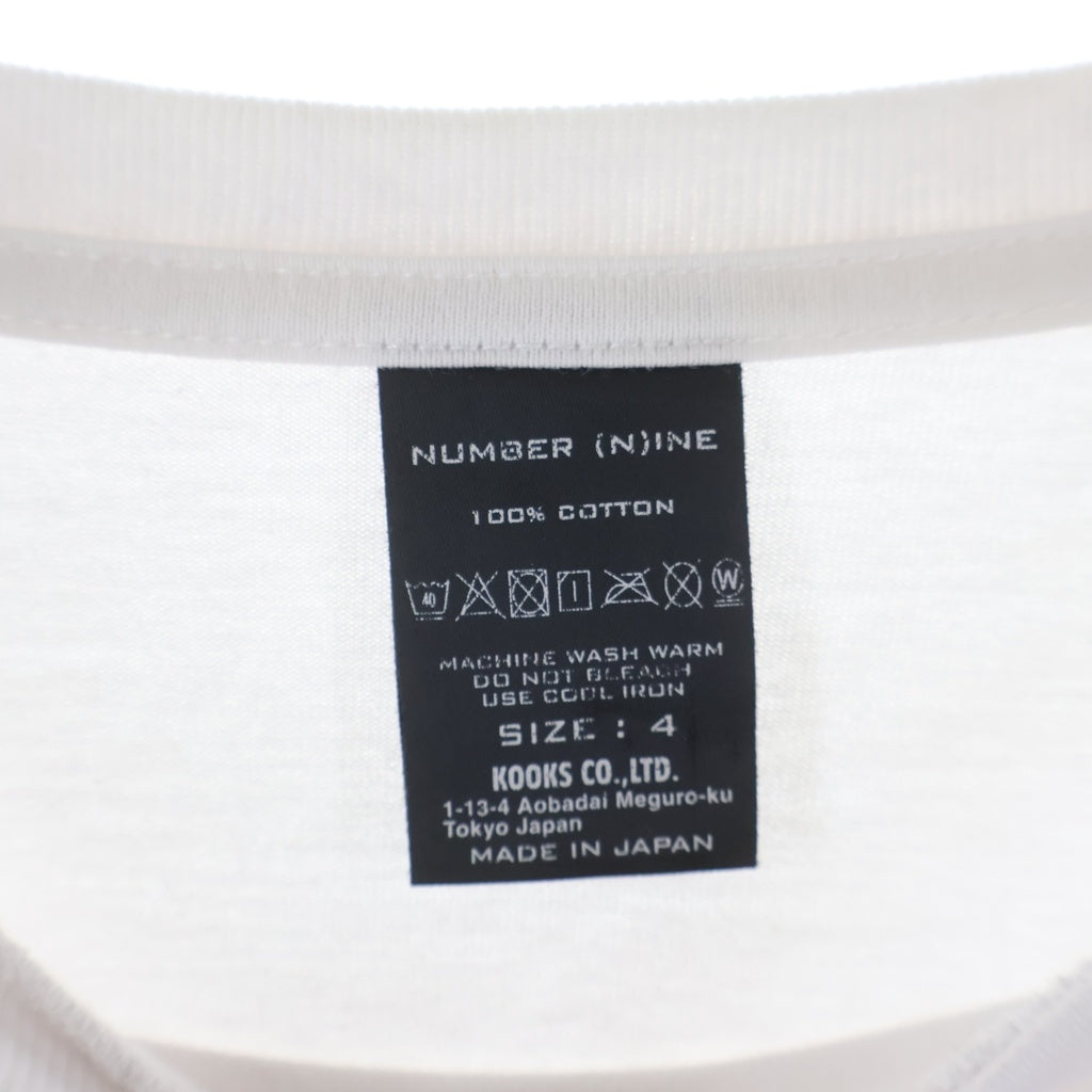 NUMBER (N)INE(ナンバーナイン) スカルプリント 半袖Tシャツカットソー ホワイト/ブラック
