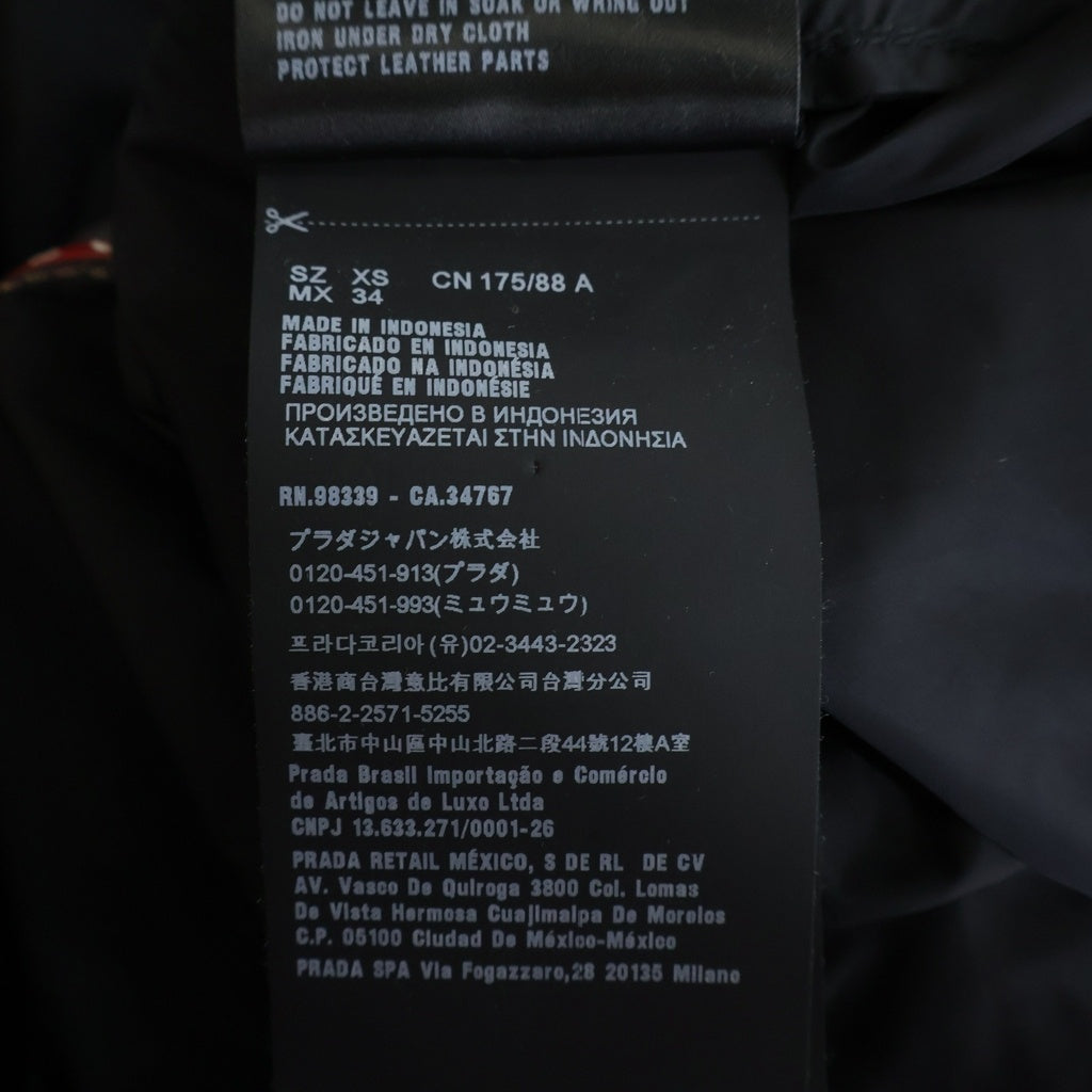 PRADA(プラダ) SPORTS トライアングルロゴ 三角プレート フーデッドナイロンジャケット SGA242 ブラック