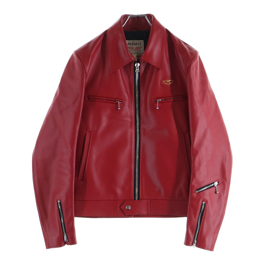 Lewis Leathers(ルイスレザー) AVIAKIT ドミネーター タイトフィット ホースハイド レザージャケット レッド