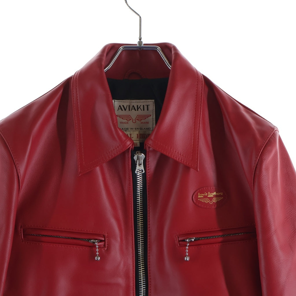 Lewis Leathers(ルイスレザー) AVIAKIT ドミネーター タイトフィット ホースハイド レザージャケット レッド