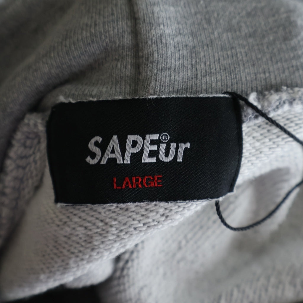 SAPEur(サプール) TIBETAN LEOPARD HOODIE プルオーバーパーカー グレー