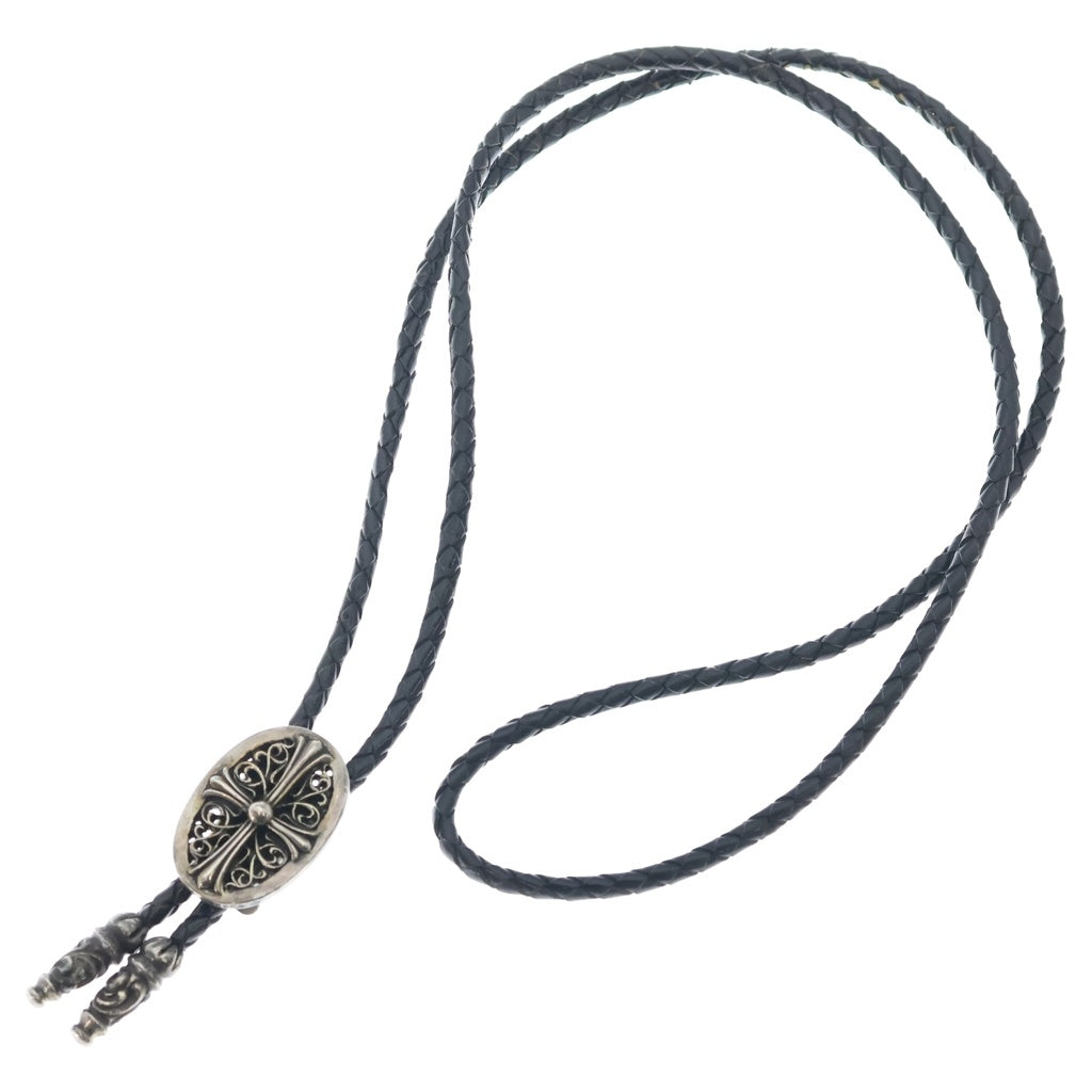 CHROME HEARTS(クロムハーツ) BOLOTIE OVALTINY タイニークラシックオーバルクロス ループタイ シルバー/ブラック BCA209
