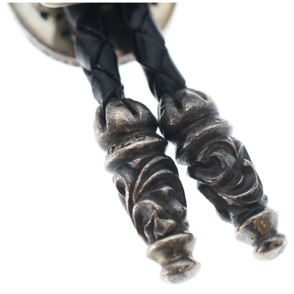 CHROME HEARTS(クロムハーツ) BOLOTIE OVALTINY タイニークラシックオーバルクロス ループタイ シルバー/ブラック BCA209
