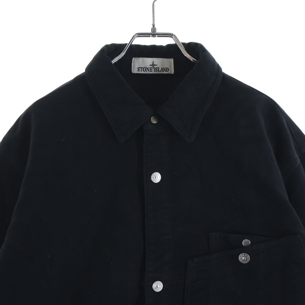 STONE ISLAND(ストーンアイランド) ベロアオーバーシャツ 長袖シャツ K2S151200019 ブラック