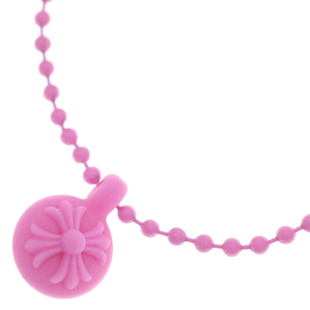 CHROME HEARTS(クロムハーツ) RUBBER No2 CROSS BALL ラバーネックレス ペンダントトップ ピンク
