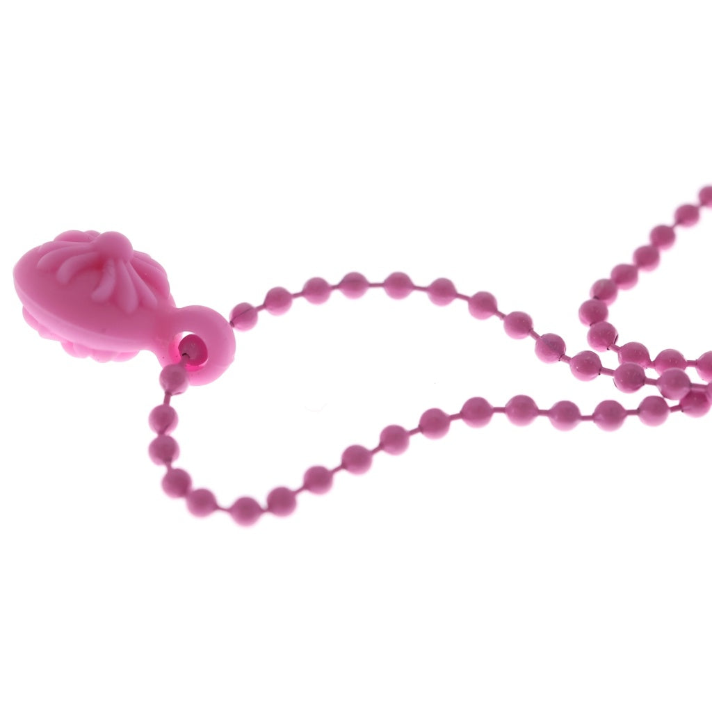 CHROME HEARTS(クロムハーツ) RUBBER No2 CROSS BALL ラバーネックレス ペンダントトップ ピンク