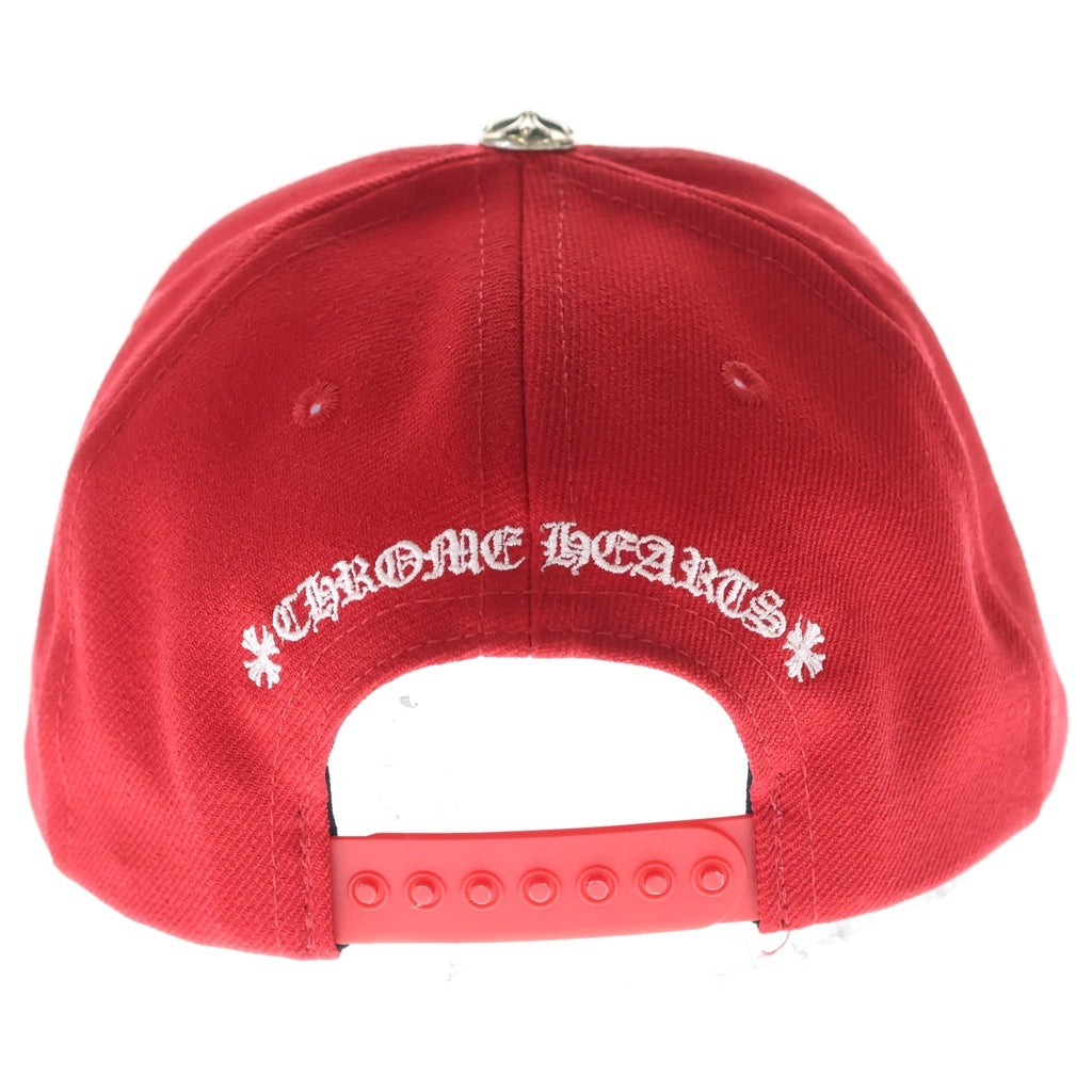 CHROME HEARTS(クロムハーツ) CH HAT CH刺繍 ベースボールキャップ 帽子 レッド/ホワイト