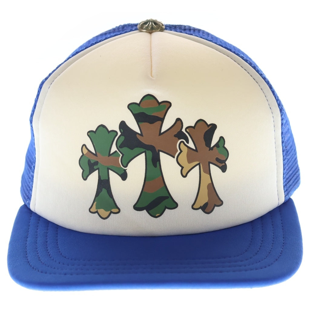 CHROME HEARTS(クロムハーツ) TRUCKER CAP トラッカーキャップ カモフラ3セメタリーメッシュキャップ 帽子 ブルー/ホワイト