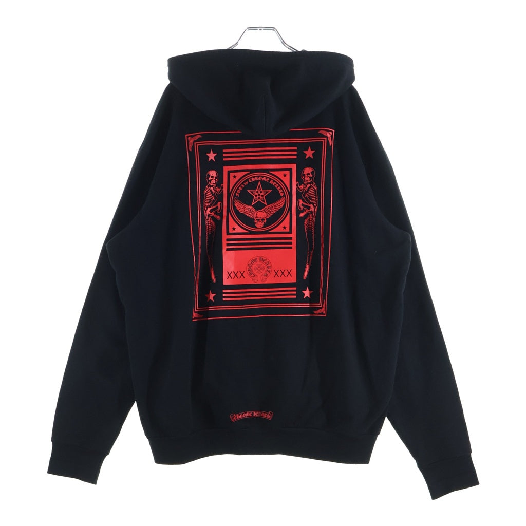 CHROME HEARTS(クロムハーツ) SWTSHRT HD ZIP FOTI フォティ マハリア ジップアップパーカー ブラック/レッド