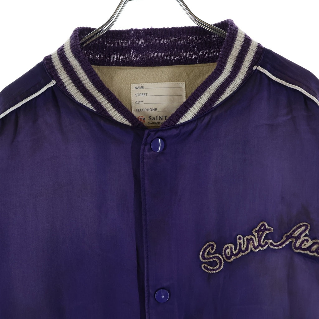 SAINT MICHAEL(セントマイケル) 22AW ×SHERMER ACADEMY シャーマーアカデミー ヴィンテージ加工スカジャン ブルゾン SM-A22-0000-064 パープル