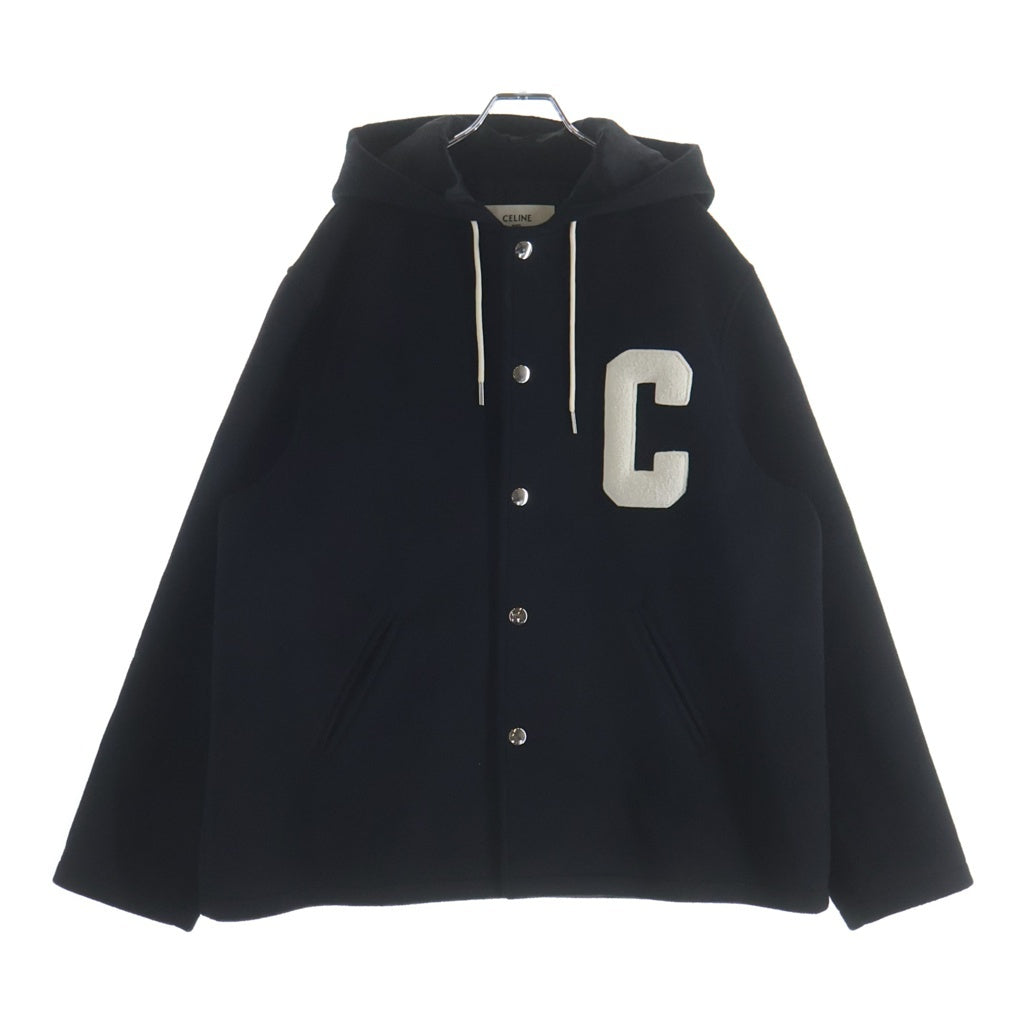 CELINE(セリーヌ) 22AW ロゴワッペンフードジャケット ブルゾン 2V04L553R ブラック