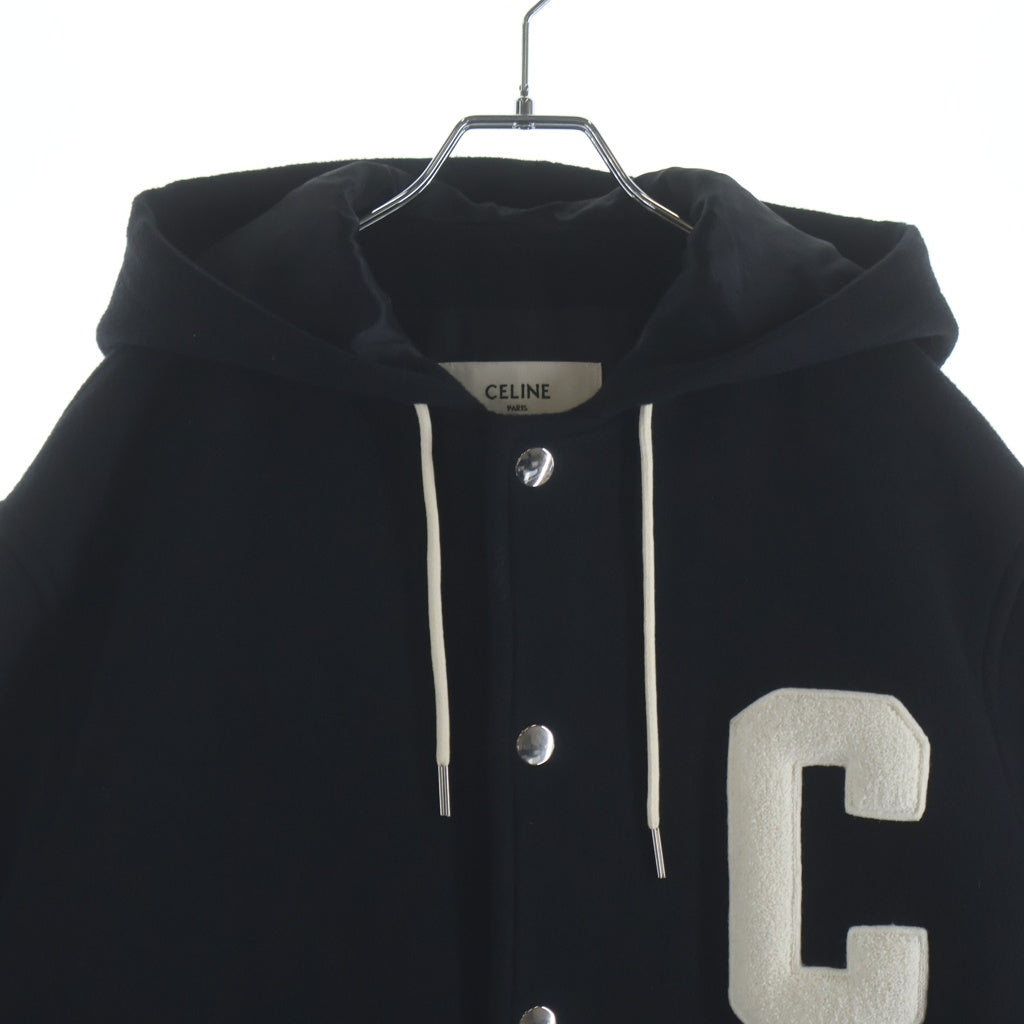 CELINE(セリーヌ) 22AW ロゴワッペンフードジャケット ブルゾン 2V04L553R ブラック