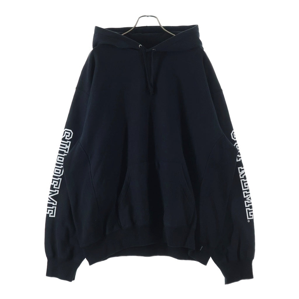 SUPREME(シュプリーム) 24AW Collegiate Sleeve Hooded Sweatshirt カレッジエイトスリーブフーデッドスウェットシャツ プルオーバーパーカー ブラック