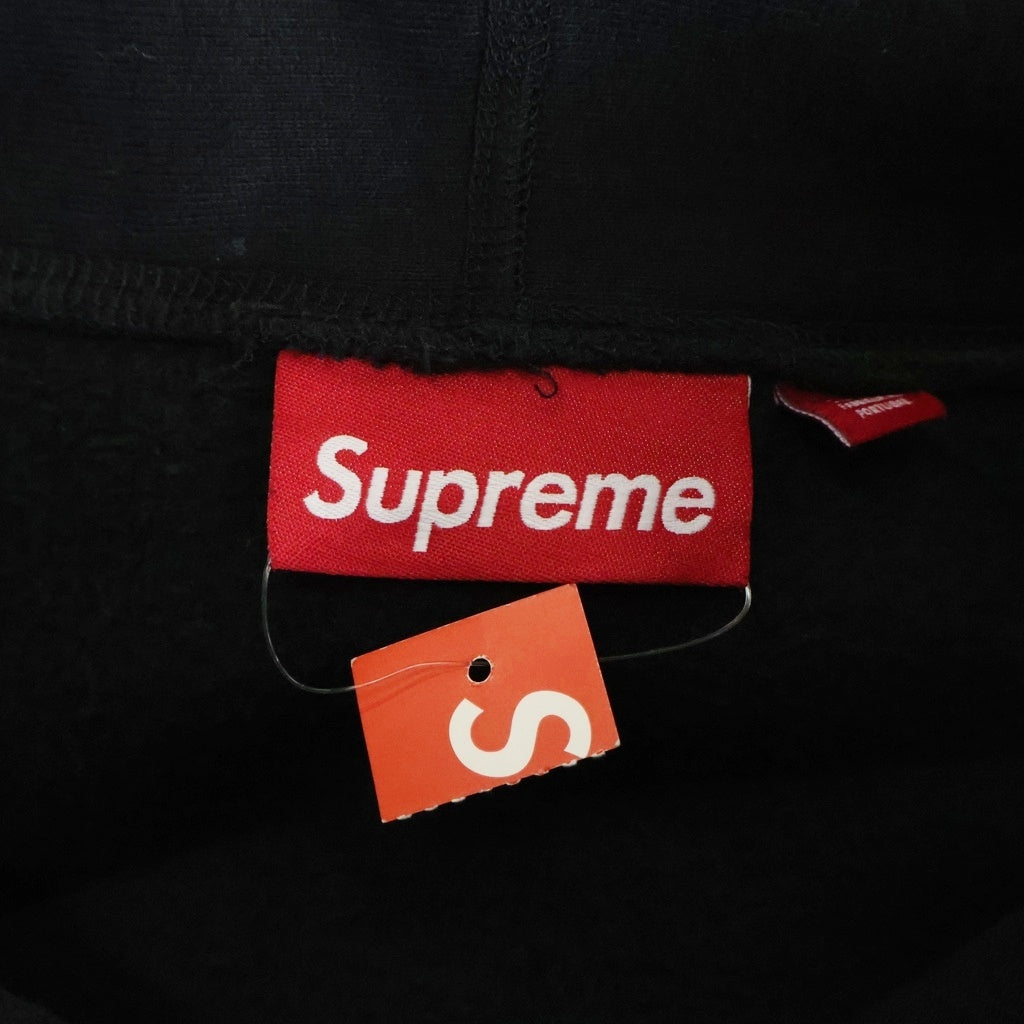 SUPREME(シュプリーム) 24AW Collegiate Sleeve Hooded Sweatshirt カレッジエイトスリーブフーデッドスウェットシャツ プルオーバーパーカー ブラック