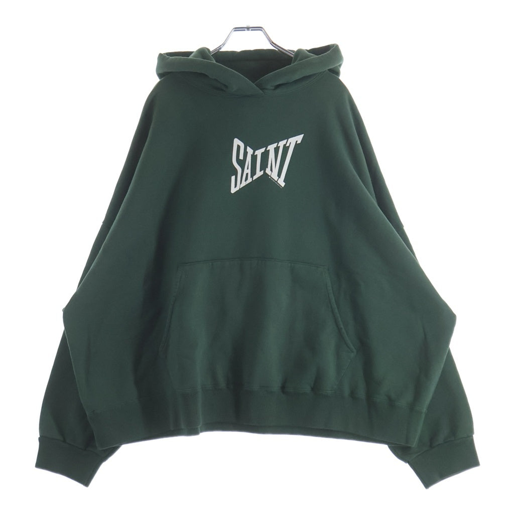 SAINT MICHAEL(セントマイケル) HOODIE RIBON SAINT プルオーバーパーカー SM-YS1-0000-040 グリーン