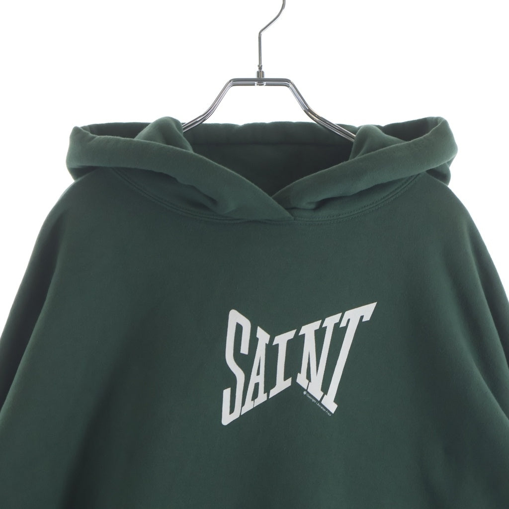 SAINT MICHAEL(セントマイケル) HOODIE RIBON SAINT プルオーバーパーカー SM-YS1-0000-040 グリーン