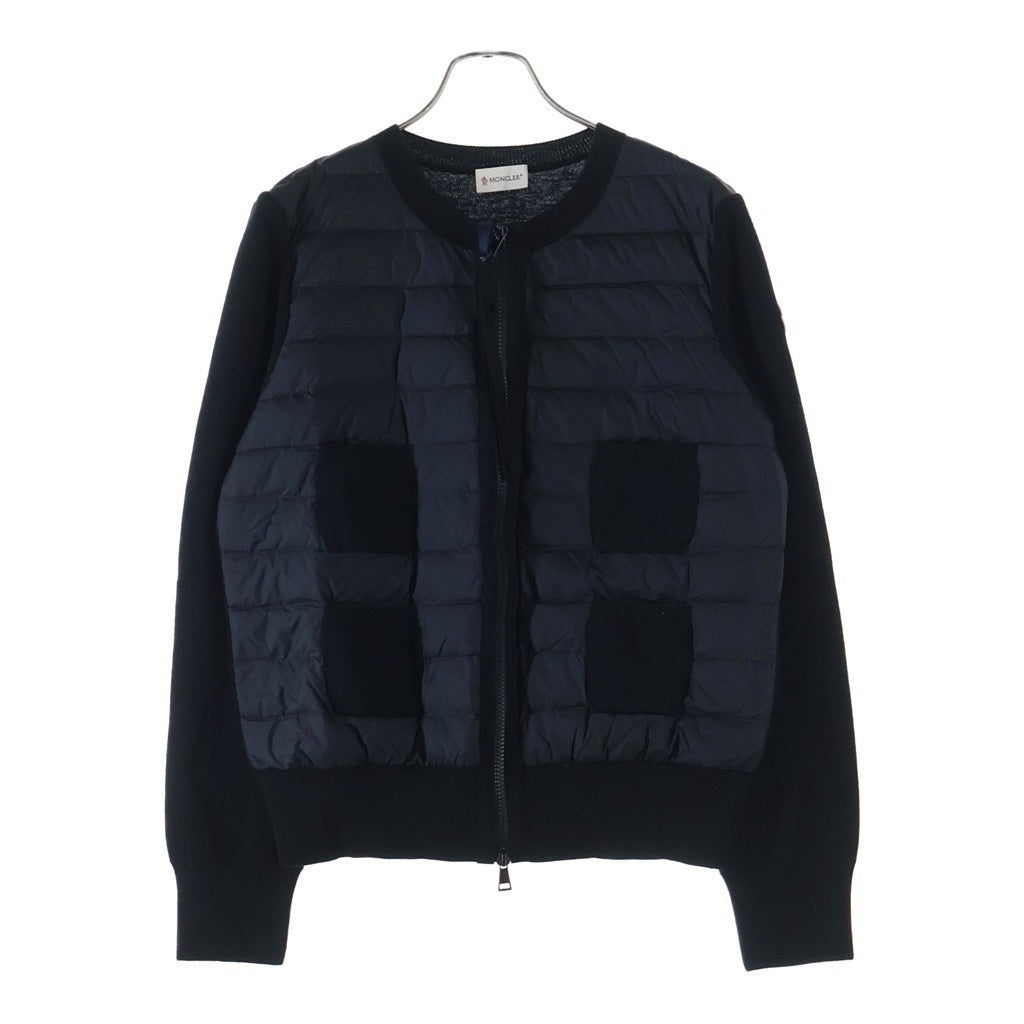MONCLER(モンクレール) CARDIGAN TRICOT K20939B51000 A9018 ダウン切り替えニットジップアップカーディガン ブラック