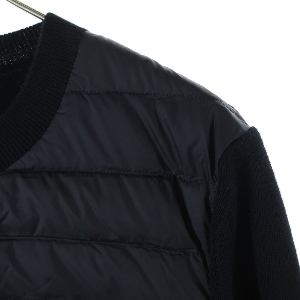 MONCLER(モンクレール) CARDIGAN TRICOT K20939B51000 A9018 ダウン切り替えニットジップアップカーディガン ブラック