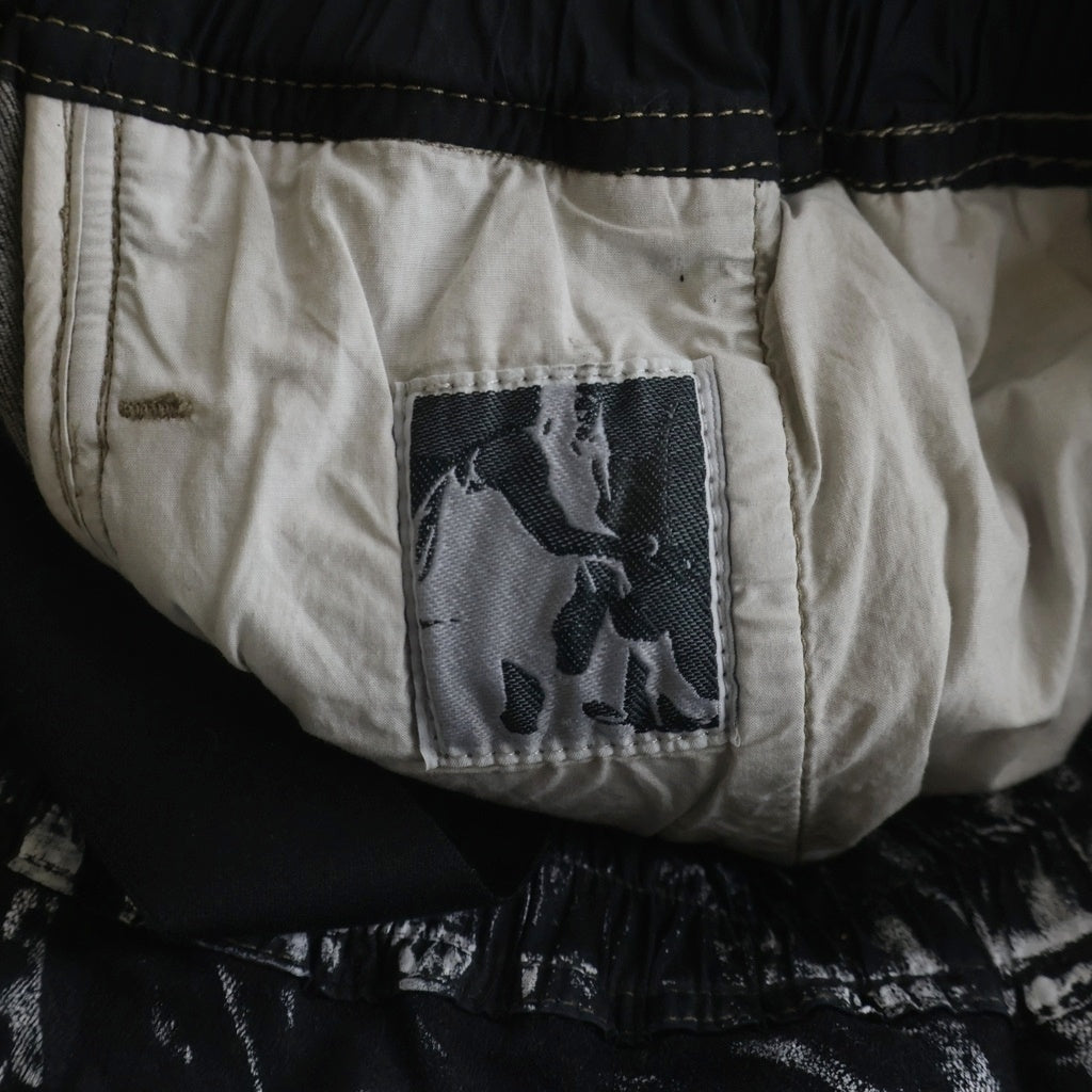 DRKSHDW(ダークシャドウ) 21AW PAINTED BAUHAUS PODS SHORTS DU02A3384-SWF ペインテッド バウハウス ポッヅショーツ ハーフパンツ ブラック/ホワイト
