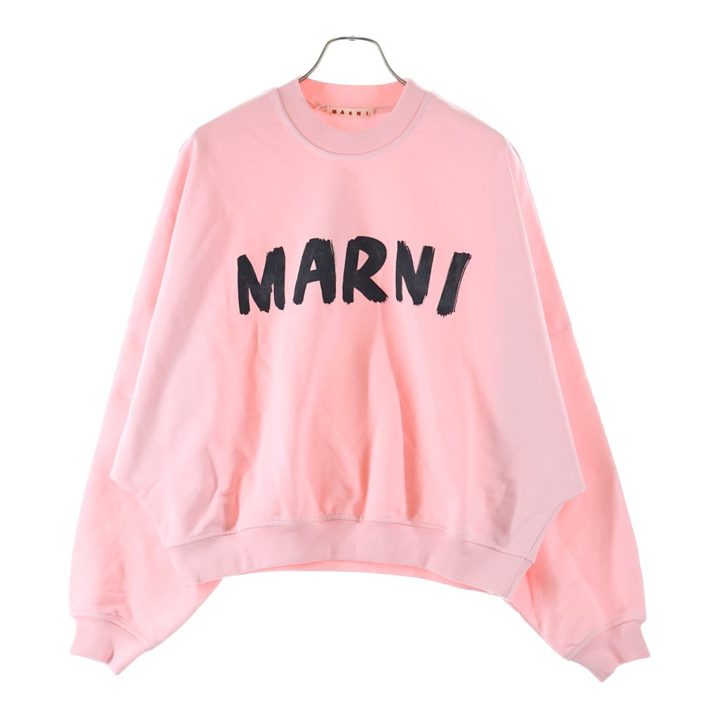 MARNI(マルニ) 23AW フロントプリント クルーネックスウェットトレーナー FLJE0185P2 USCU88 ピンク レディース