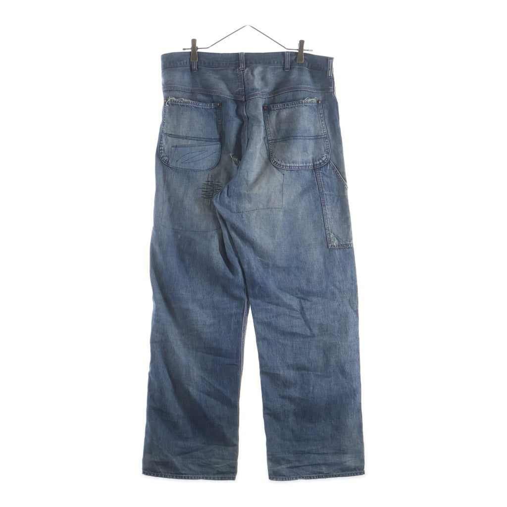 SAINT MICHAEL(セントマイケル) 23AW DENIM PAINTER PANTS ペインター ダメージ加工 デニムパンツ SM-A23-0000-038 インディゴ