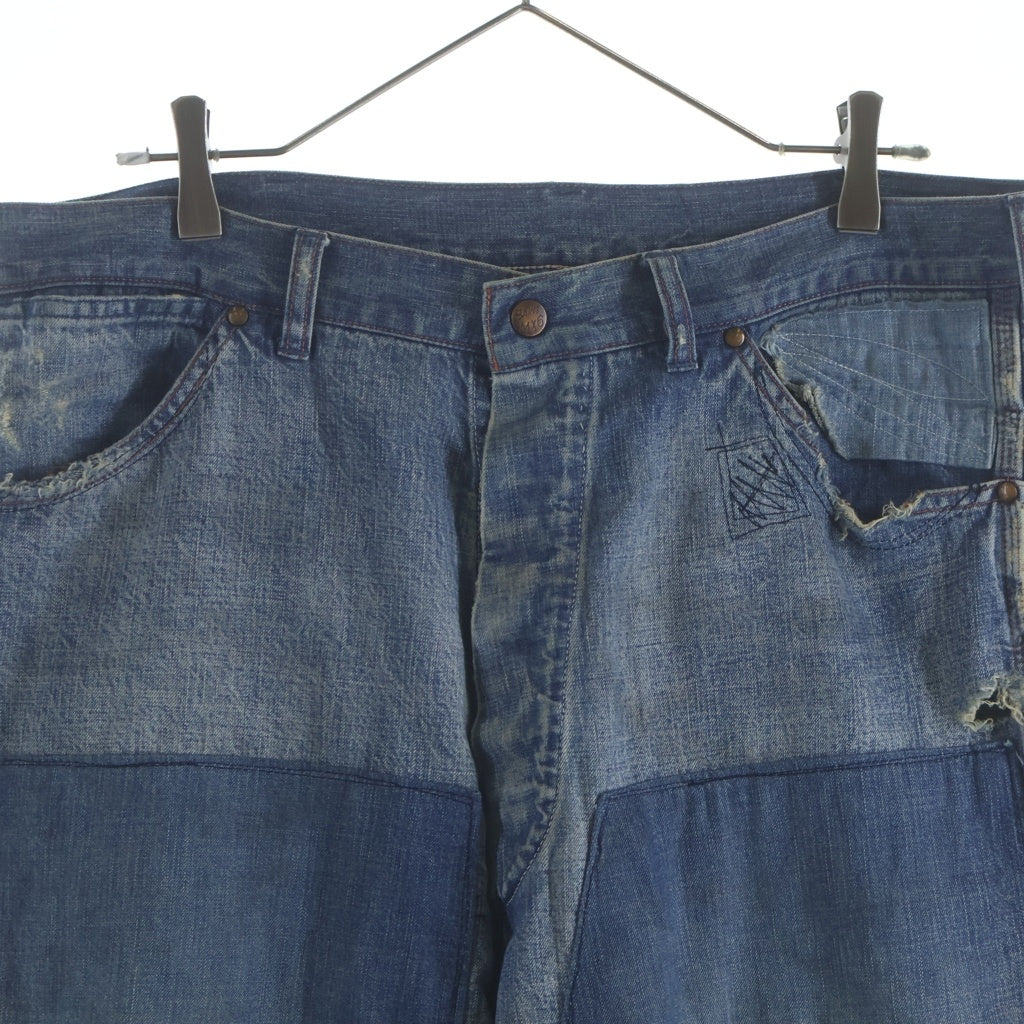 SAINT MICHAEL(セントマイケル) 23AW DENIM PAINTER PANTS ペインター ダメージ加工 デニムパンツ SM-A23-0000-038 インディゴ