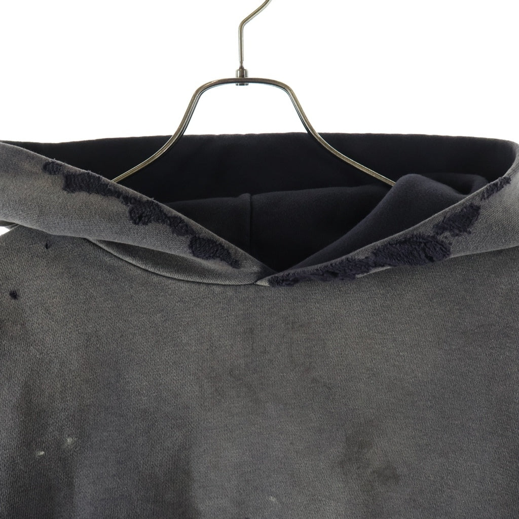 SAINT MICHAEL(セントマイケル) 25AW×BerBerJin DOUBLE FACE HOODIE ベルベルジン ロゴダブルフェイスプルオーバーフーディーパーカー SM-HR1-0000-C56 ブラック