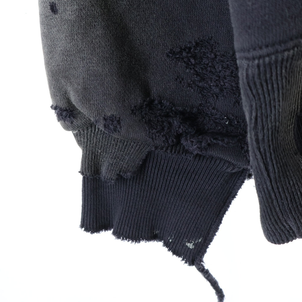 SAINT MICHAEL(セントマイケル) 25AW×BerBerJin DOUBLE FACE HOODIE ベルベルジン ロゴダブルフェイスプルオーバーフーディーパーカー SM-HR1-0000-C56 ブラック