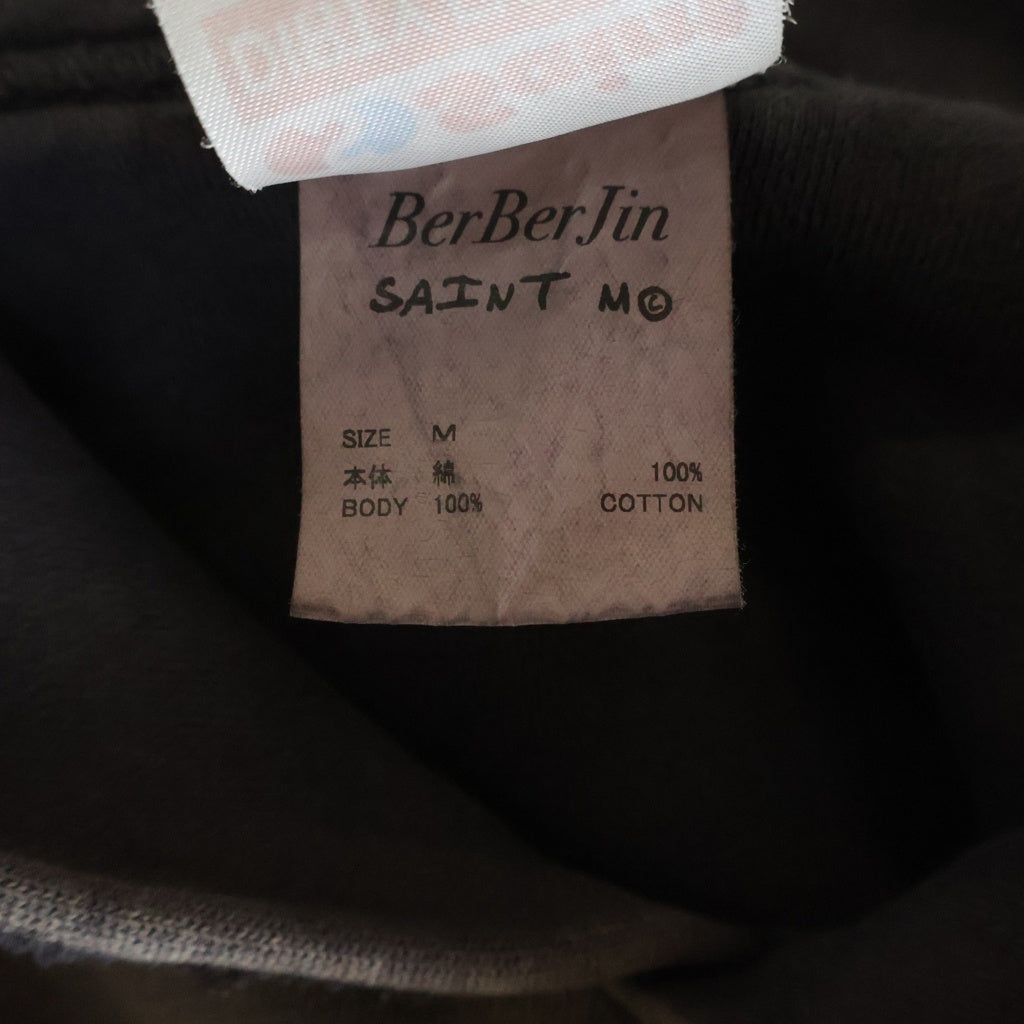 SAINT MICHAEL(セントマイケル) 25AW×BerBerJin DOUBLE FACE HOODIE ベルベルジン ロゴダブルフェイスプルオーバーフーディーパーカー SM-HR1-0000-C56 ブラック