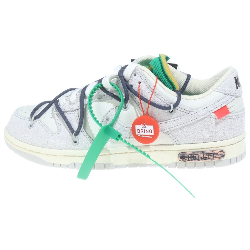 NIKE(ナイキ) ×OFF WHITE DUNK LOW The 50 Collection Lot 20 DJ0950-115 オフホワイト ダンクロー ローカットスニーカーシューズ グレー/グリーン US9/27.0cm